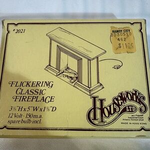 Fireplace miniature for a‎ dollhouse vintage Houseworks Ltd. Flickering Classic